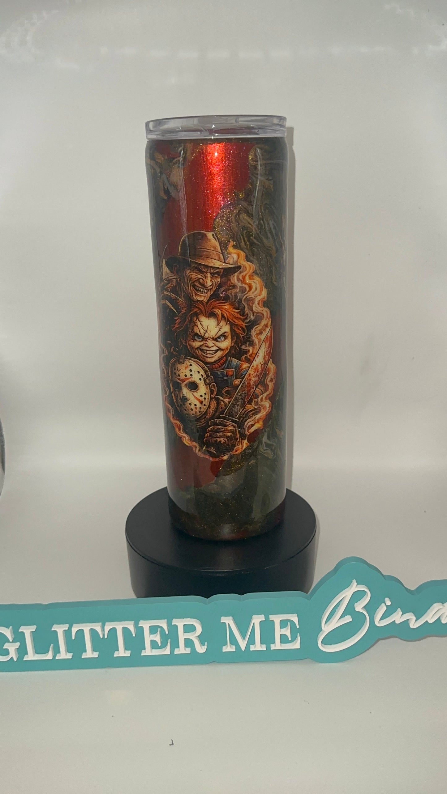 32. 30oz red with halloween glow