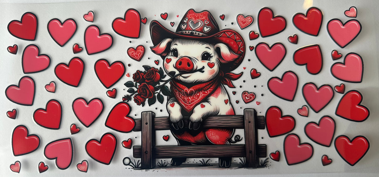 Pig with hearts