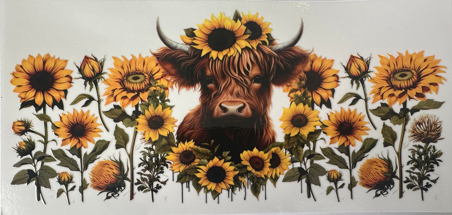 Cow with Daises