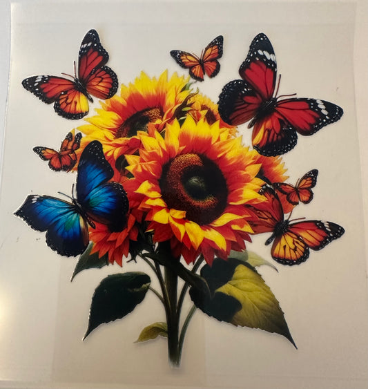 sunflowers and butterfly’s