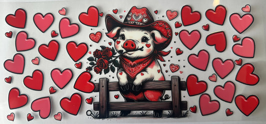 Pig with hearts