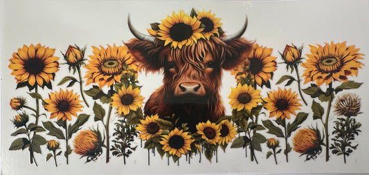 Cow with Daises