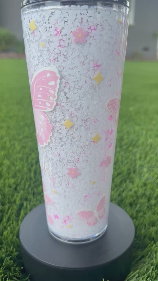 White & pink butterfly