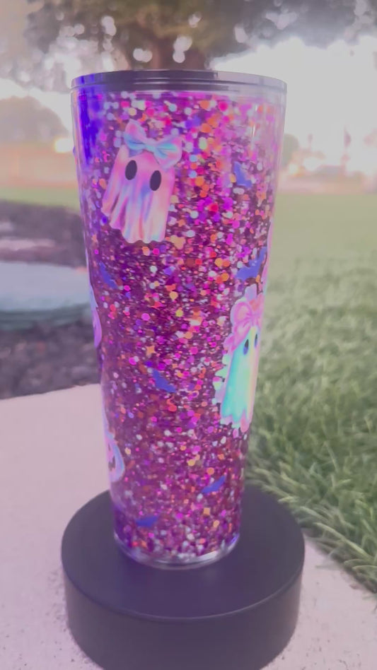 Ghost with purple glitter